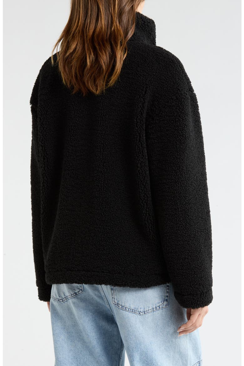 Faux Shearling Full Zip Jacket, Alternate, color, BLACK LEOPARD