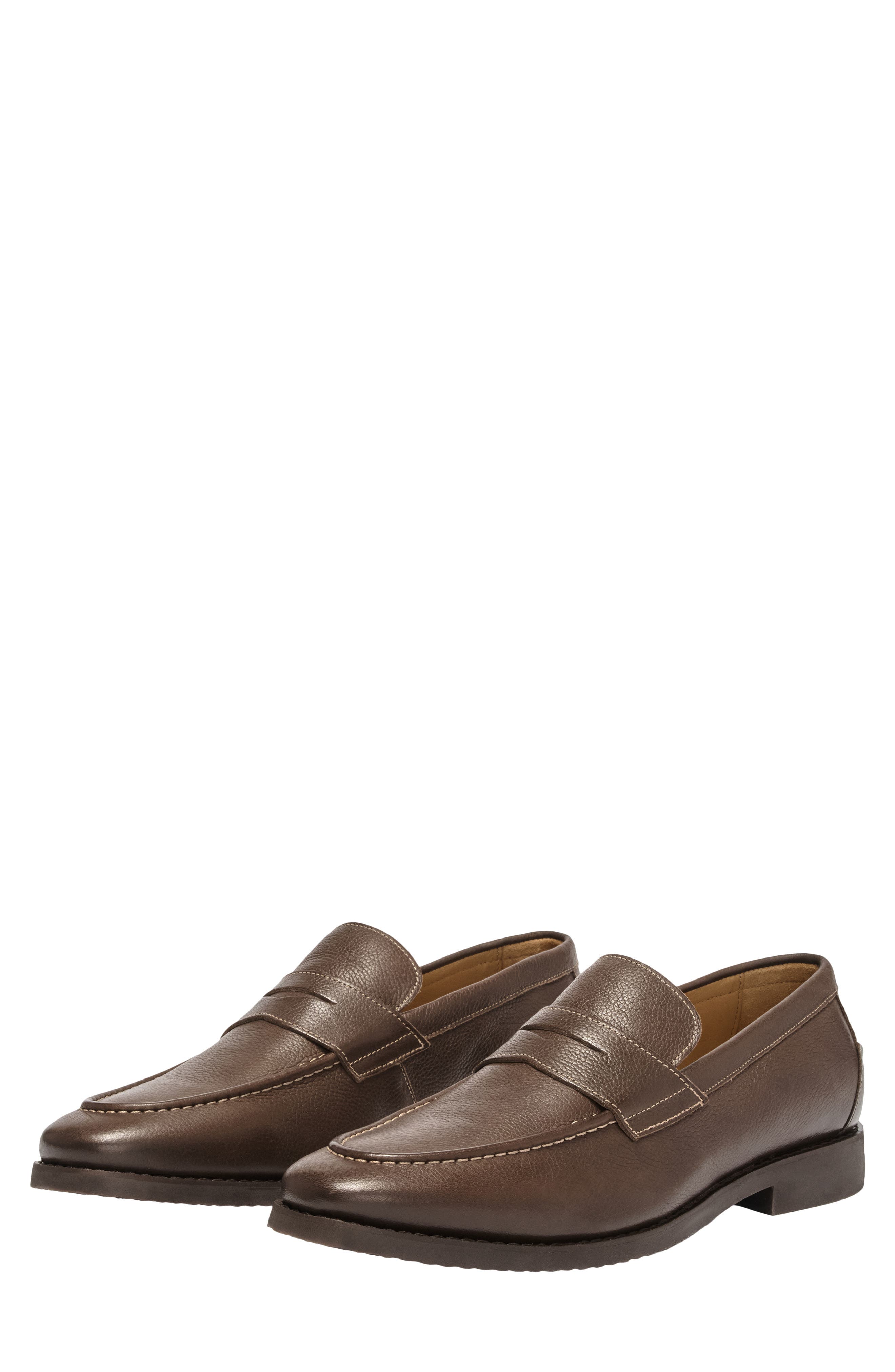J Flex Penny Loafer, Main, color, CHOCOLATE