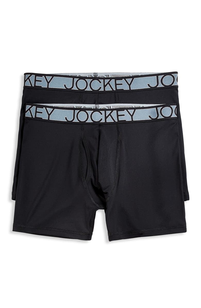 Jockey 2-Pk ActiveMicro Boxer Briefs, Main, color, Black