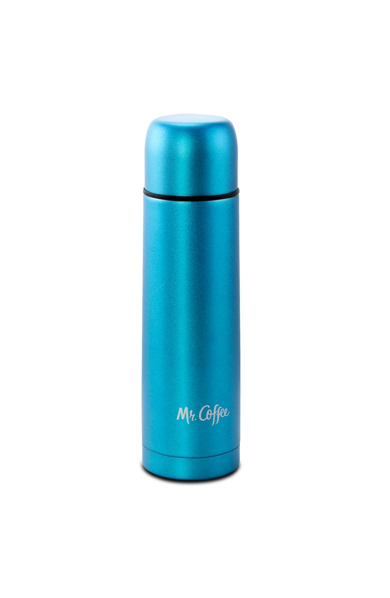 MR COFFEE Luster Javelin 4 Piece 16 Ounce Stainless Steel Thermal Travel Bottle Set, Alternate, color, Blue