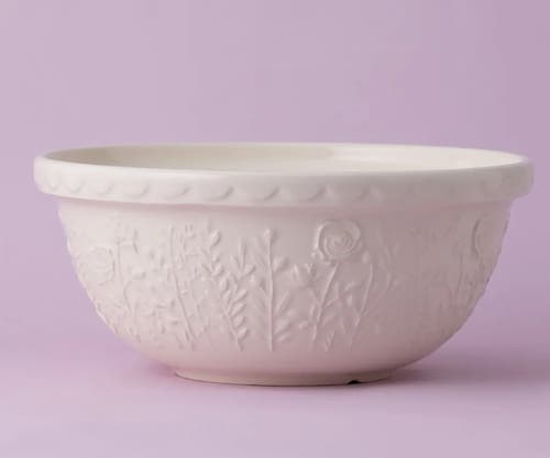 Mason Cash In The Meadow Rose Size 12 Mixing Bowl, 4.25 Quart, Cream