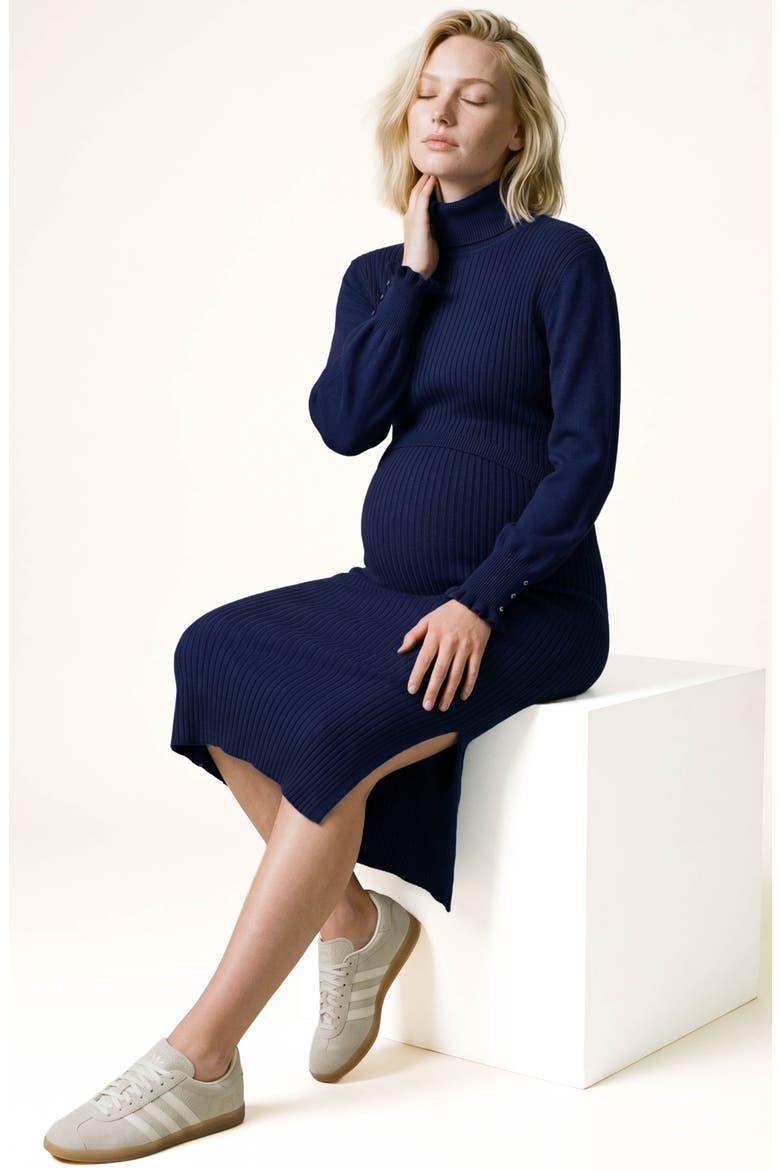Maternity and Nursing Dress Adriana, Alternate, color, Navy