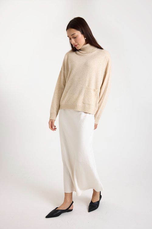 Brodie Pure Cashmere Pippin Roll Neck Jumper