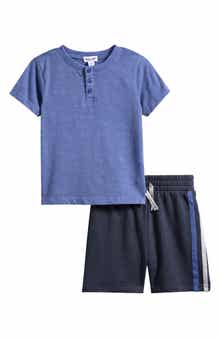 Splendid Kids' Henley T-Shirt & Knit Shorts