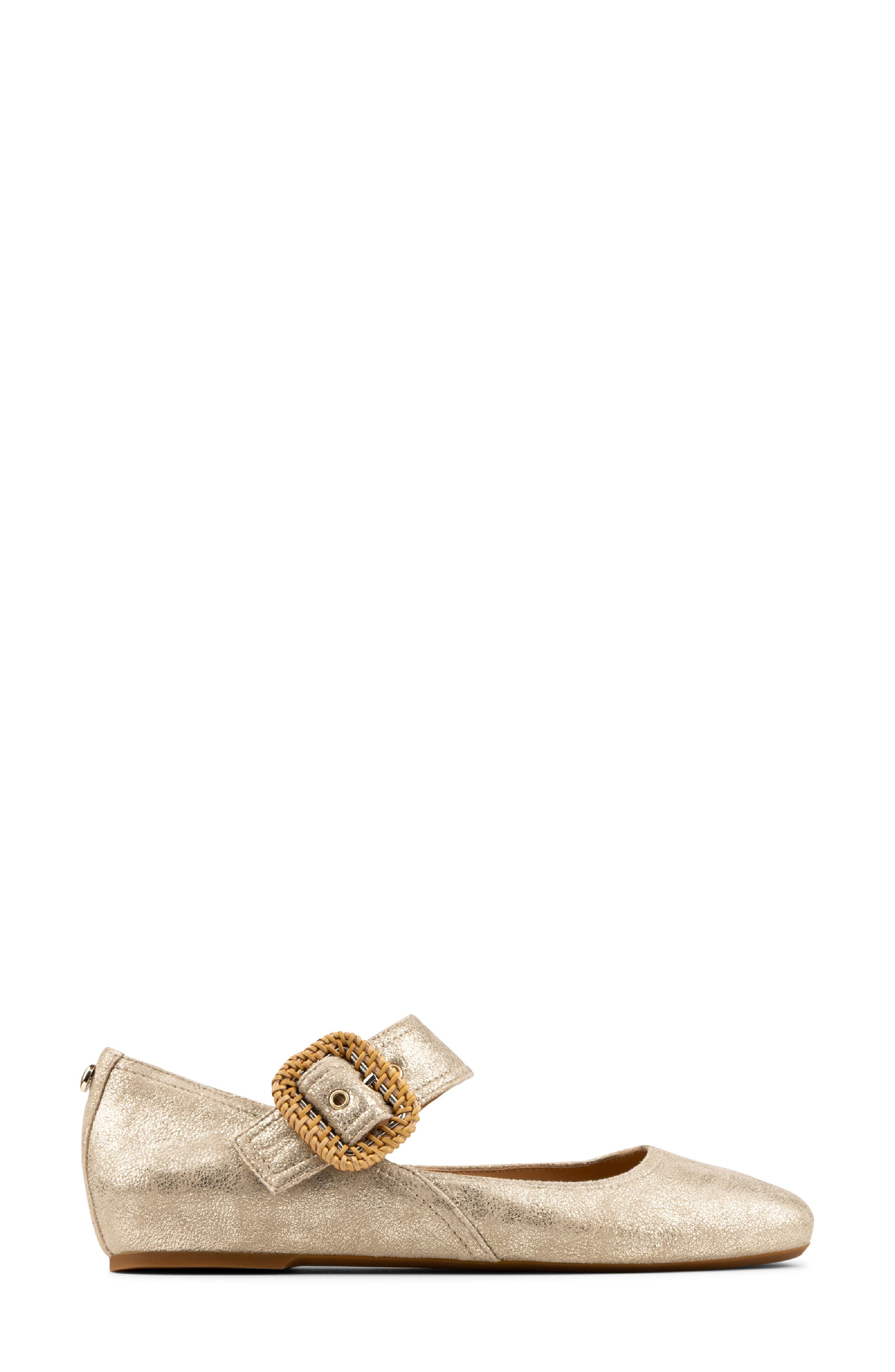 Lavana Buckle Ballet Flat, Alternate, color, PLATINO
