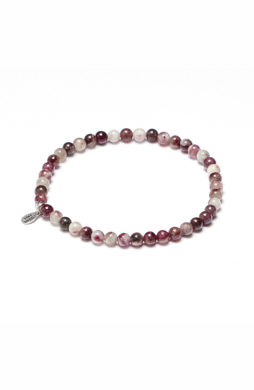 Tiny Rituals Natural Plum Blossom Tourmaline Energy Bracelet In Soft Purple