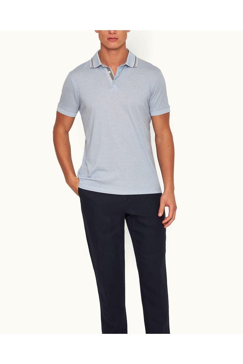 Dominic Tipping Polo Shirt, Main, color, Light Sky Pool