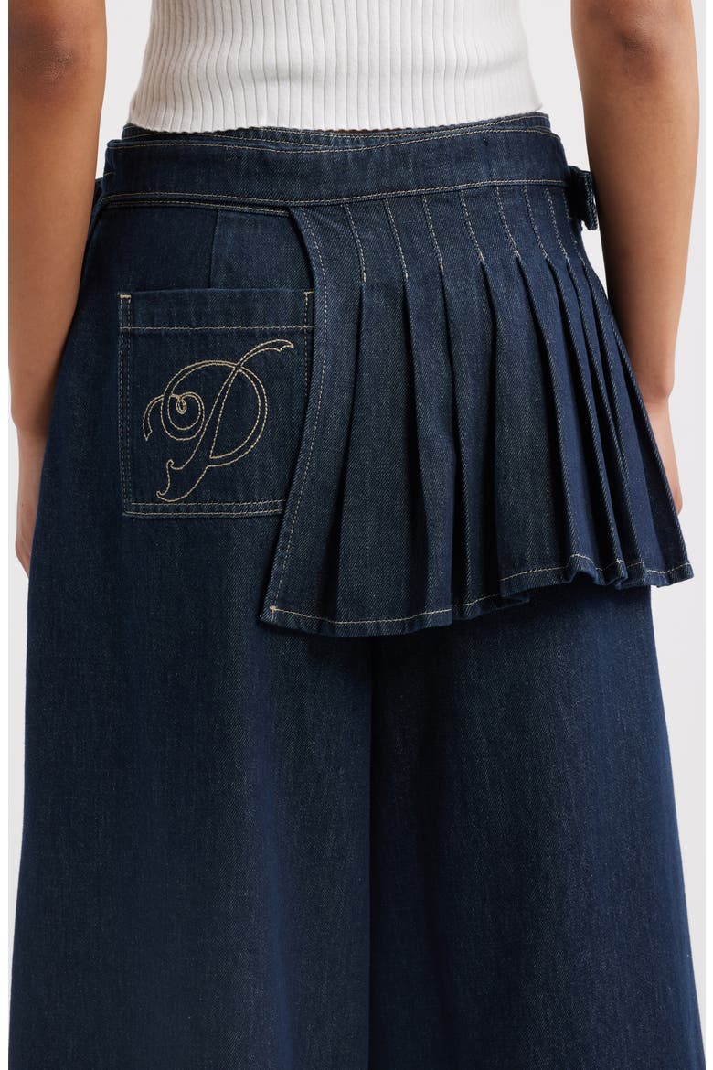 Mavi Pleated High Waist Wide Leg Balloon Jeans, Alternate, color, INDIGO