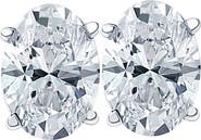 Bliss Diamond 2 Ct Lab Grown Oval Diamond Studs 14k Gold Earrings