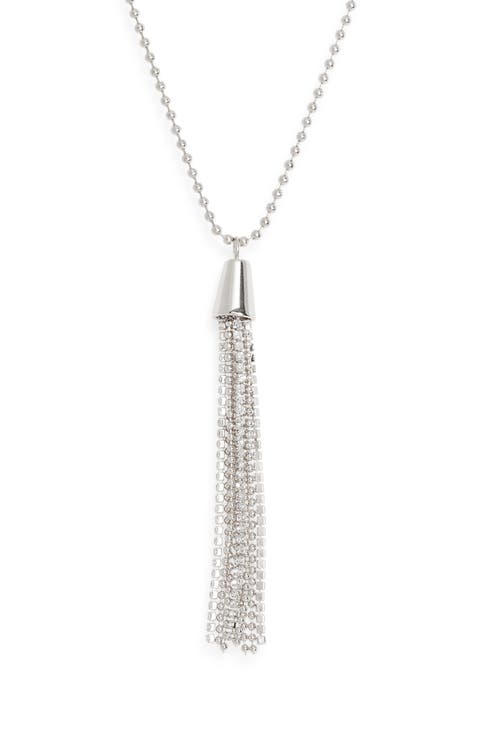 Crystal Fringe Pendant Necklace