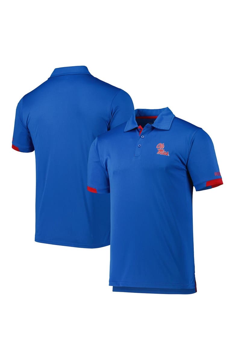 COLOSSEUM Men's Colosseum Powder Blue Ole Miss Rebels Santry Lightweight Polo, Main, color, Navy