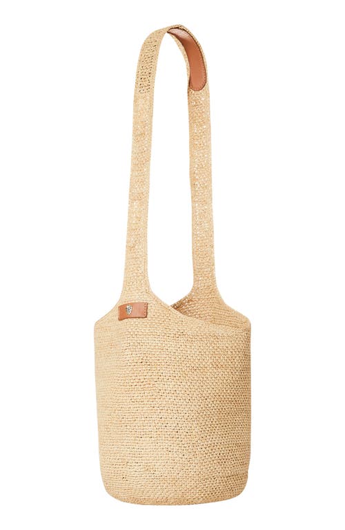Helen Kaminski Small Rafia Sac Bucket Bag In Natural/tan