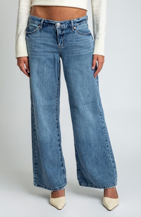 Mid Rise Wide Leg Jeans