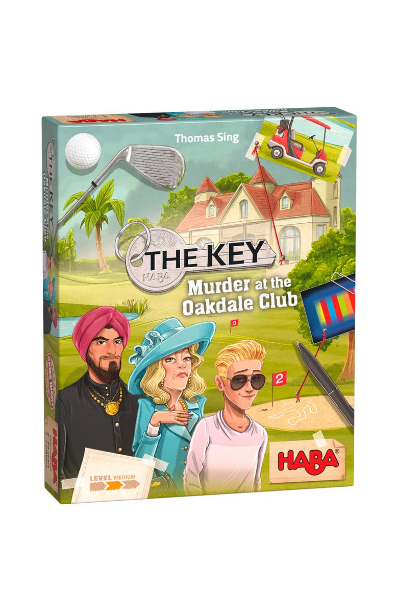 HABA The Key Murder at The Oakdale Club, Detective Case Files Board Games for Kids Ages 8-12, Strategy Mystery Game for Family Night, Made in Germany, Main, color, Multi