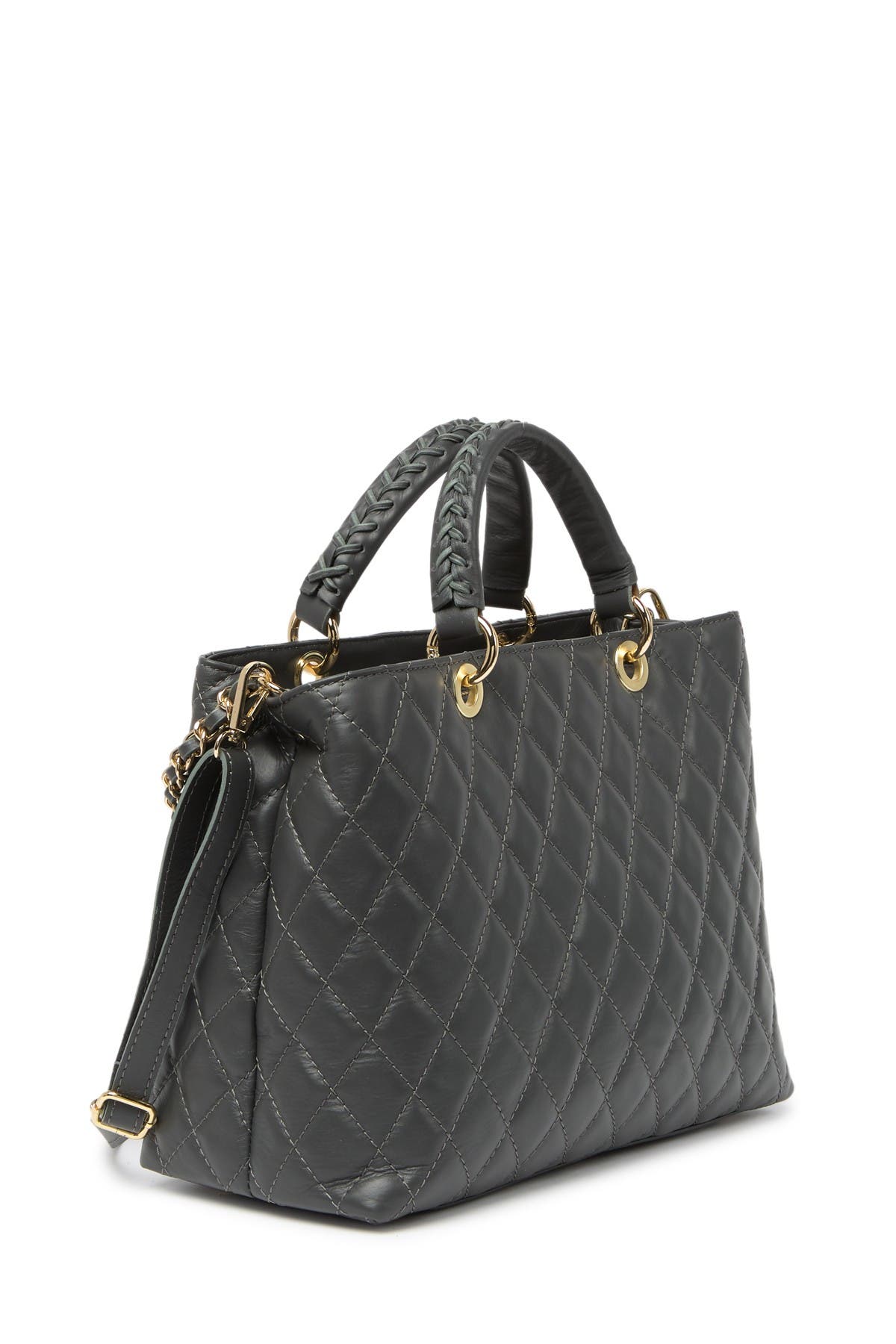 Persaman New York Quilted Leather Satchel, Alternate, color, 