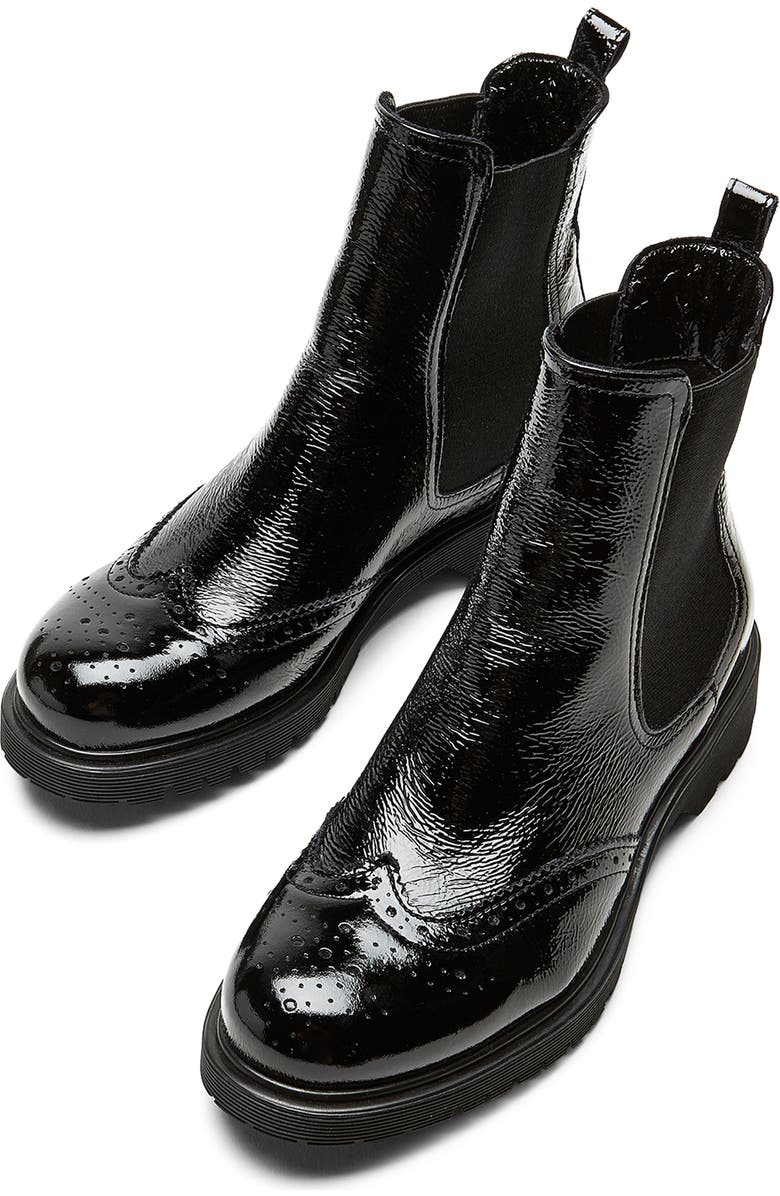 La Canadienne Hansel Wingtip Waterproof Chelsea Boot, Alternate, color, Black Patent Leather