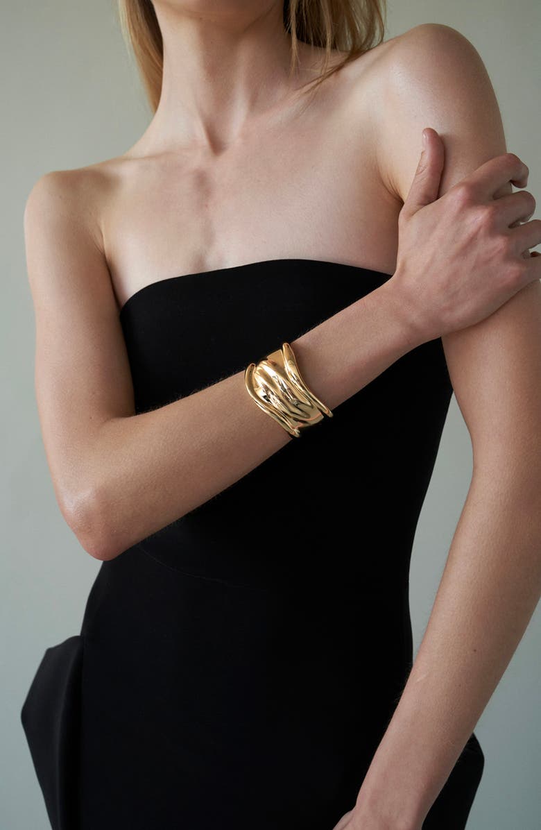 LILI CLASPE Adva Cuff Bracelet, Alternate, color, Gold
