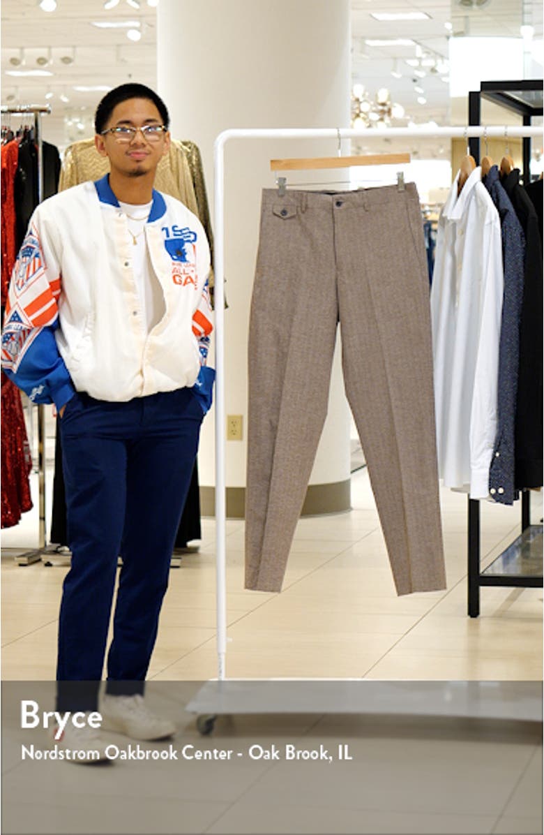 Stretch Herringbone Dress Pants, sales video thumbnail