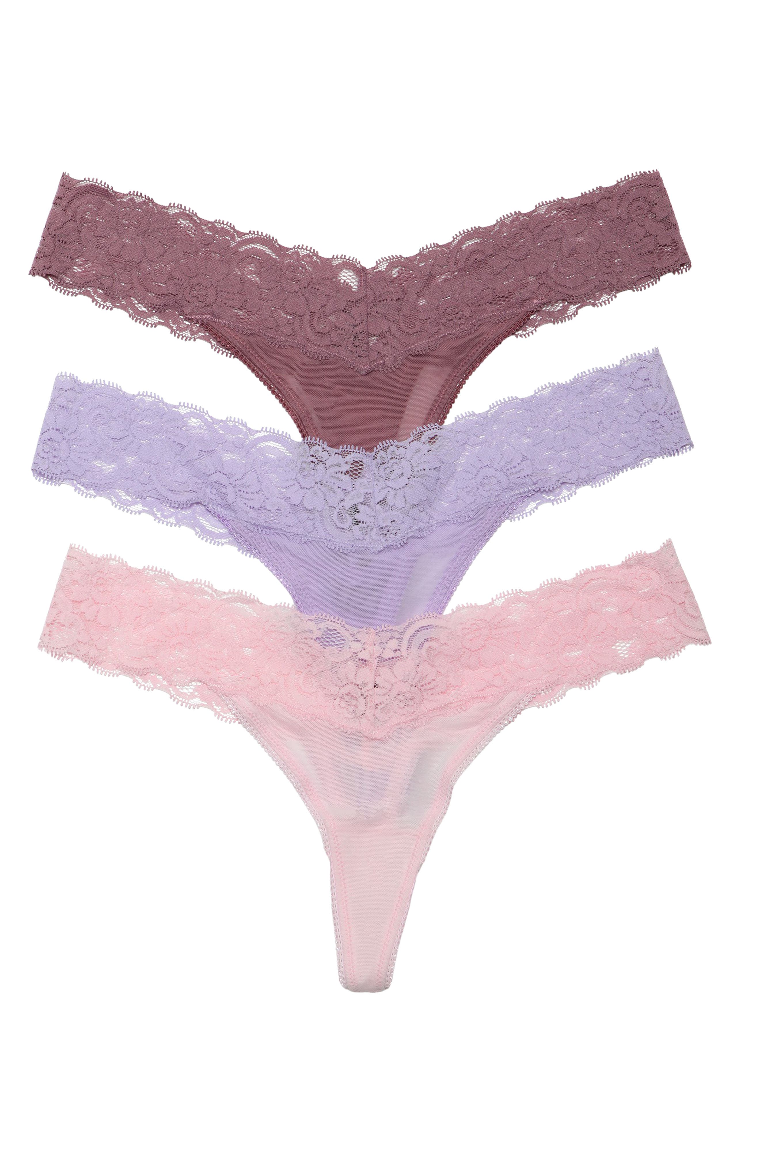 Mila 3-Pack Lace Thongs