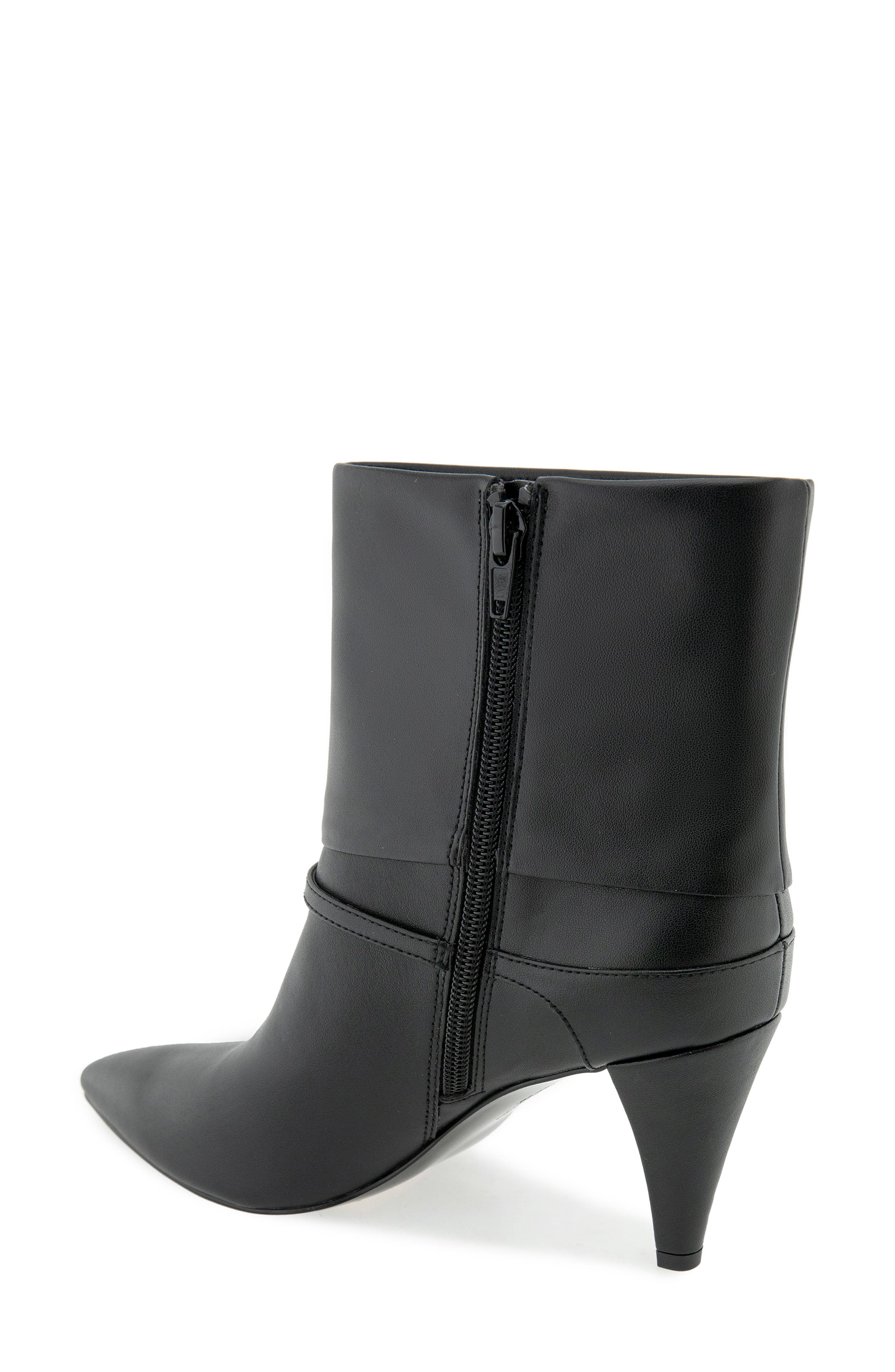 Maise Cone Heel Bootie, Alternate, color, BLACK