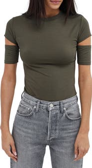 Marcella Esme Cutout Sleeve T-Shirt