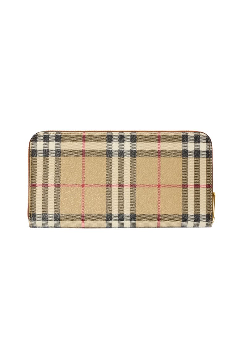 Check Zip Wallet, Alternate, color, Archive beige/briar brown