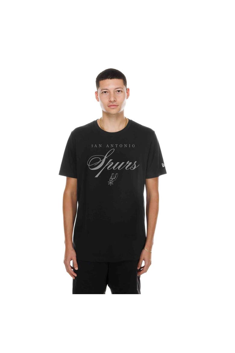Men's New Era Black San Antonio Spurs  Script T-Shirt, Main, color, Black