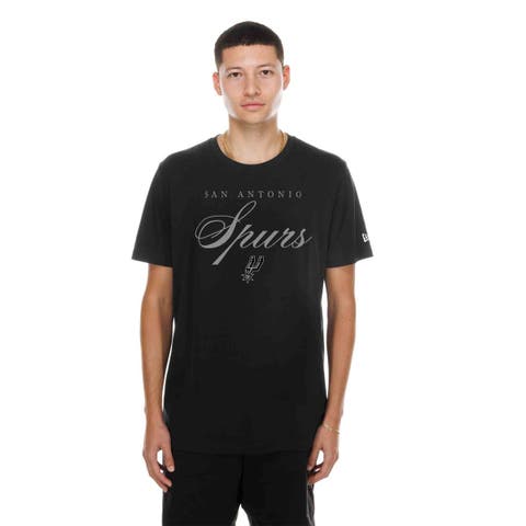Men's New Era Black San Antonio Spurs  Script T-Shirt