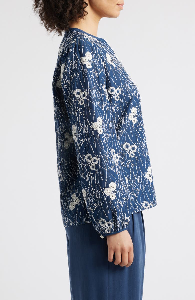Masai Copenhagen Dixie Floral Embroidered Cotton Top, Alternate, color, 
