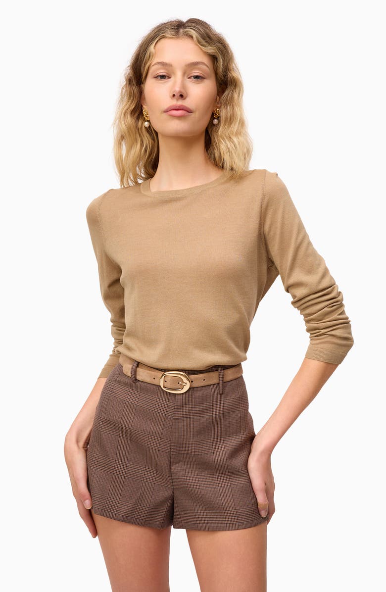 CAMI NYC Jaime Cotton & Silk Sweater, Alternate, color, Miso