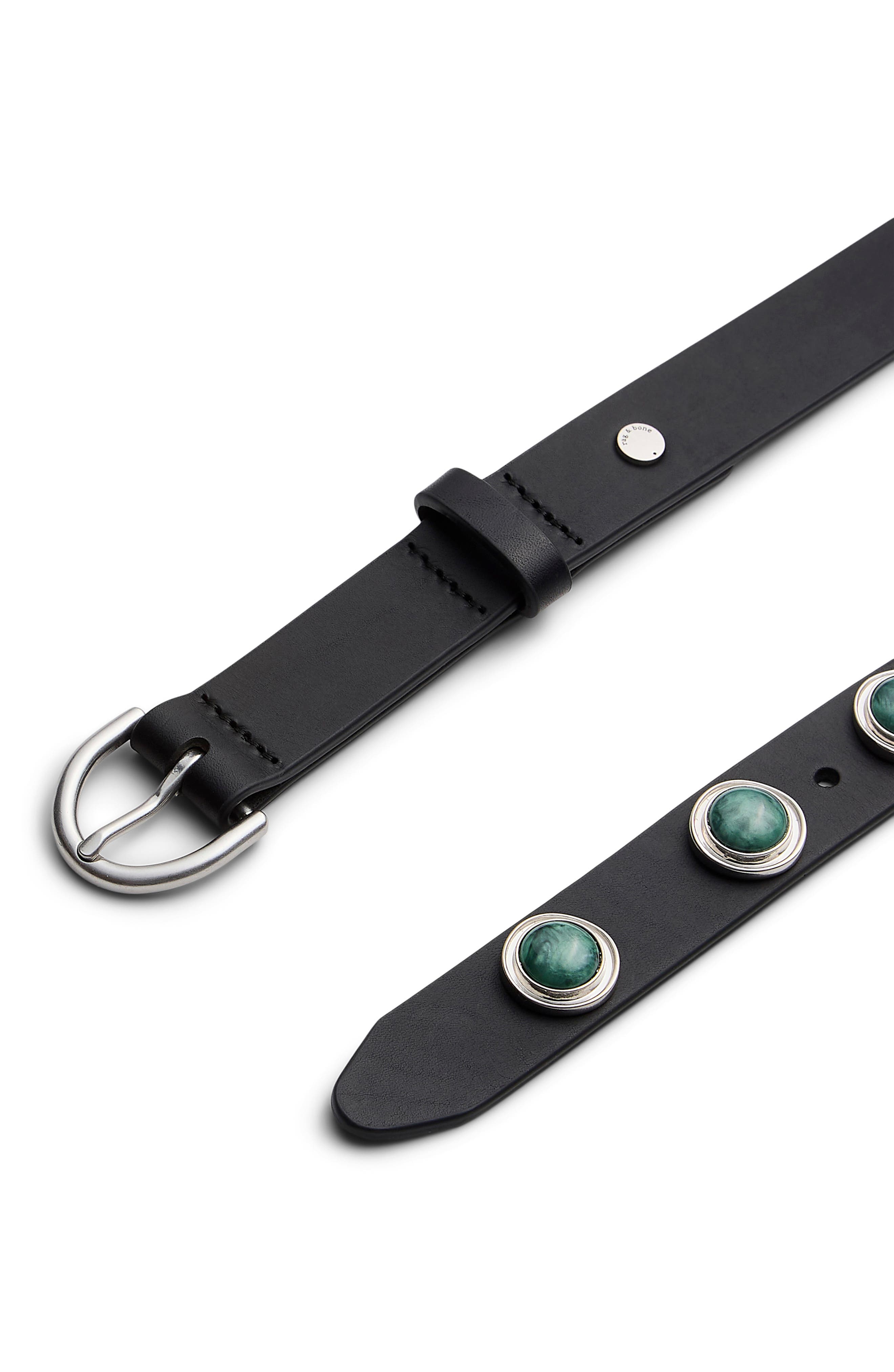 rag & bone Celia Studded Stone Leather Belt (Women) | Nordstrom display picture 3