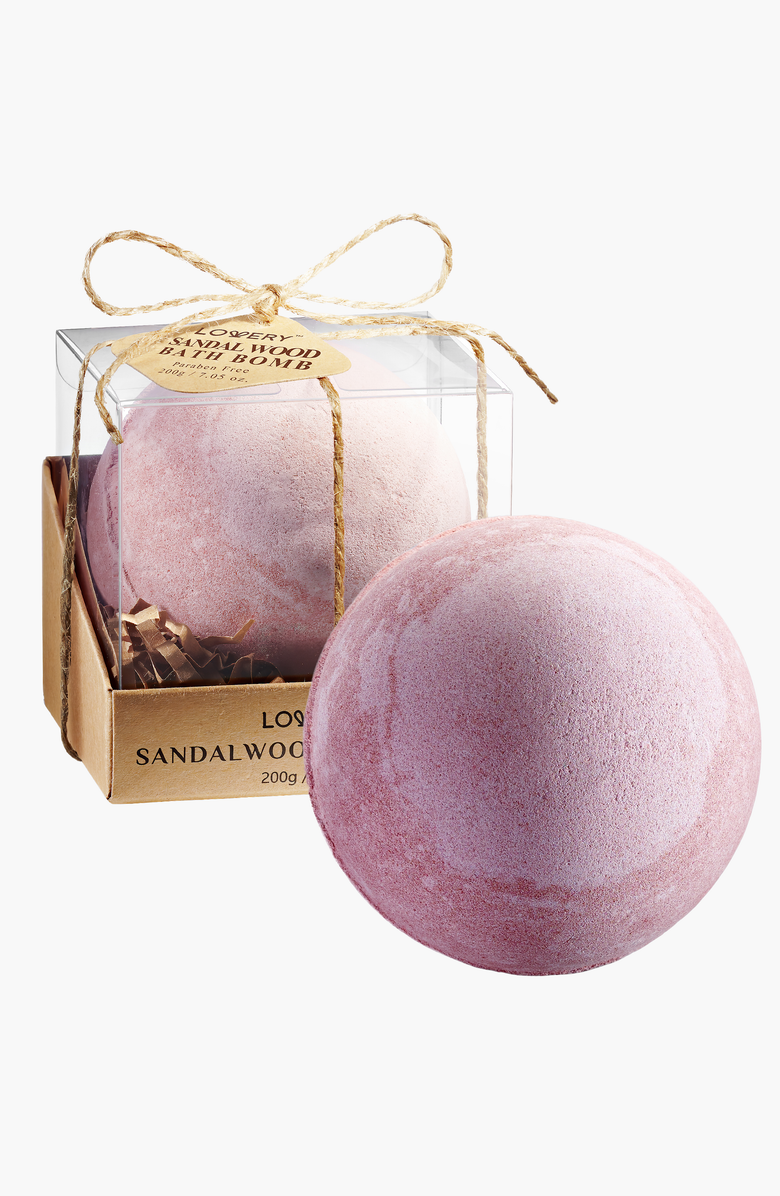 Lovery Sandalwood Handmade Bath Bomb, Alternate, color, Light Pink