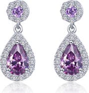 Lafonn Simulated Diamond & Simulated Semiprecious Stone Pear Drop Earrings