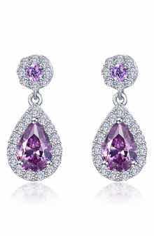 Lafonn Simulated Diamond & Simulated Semiprecious Stone Pear Drop Earrings