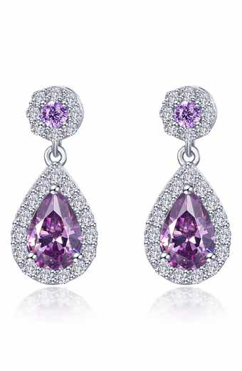 Lafonn Simulated Diamond & Simulated Semiprecious Stone Pear Drop Earrings