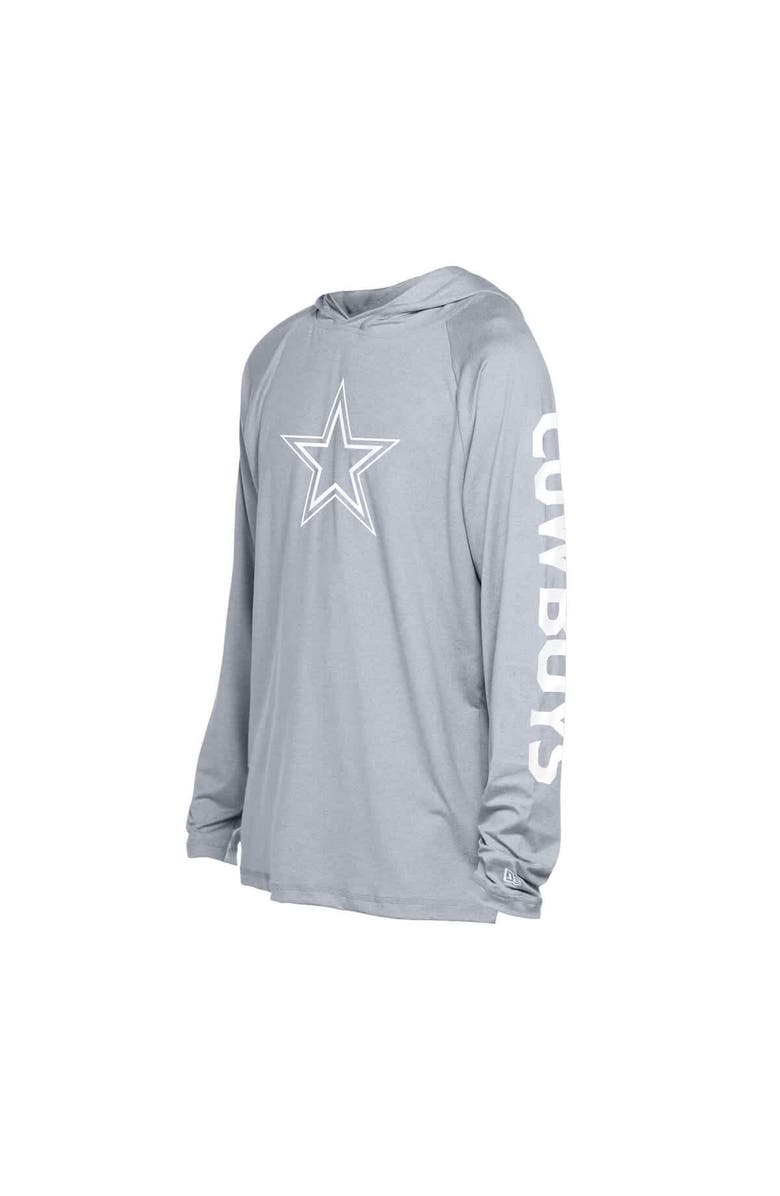 New Era Men's New Era Gray Dallas Cowboys Adventure Collection Raglan Long Sleeve Hoodie T-Shirt, Alternate, color, Gray