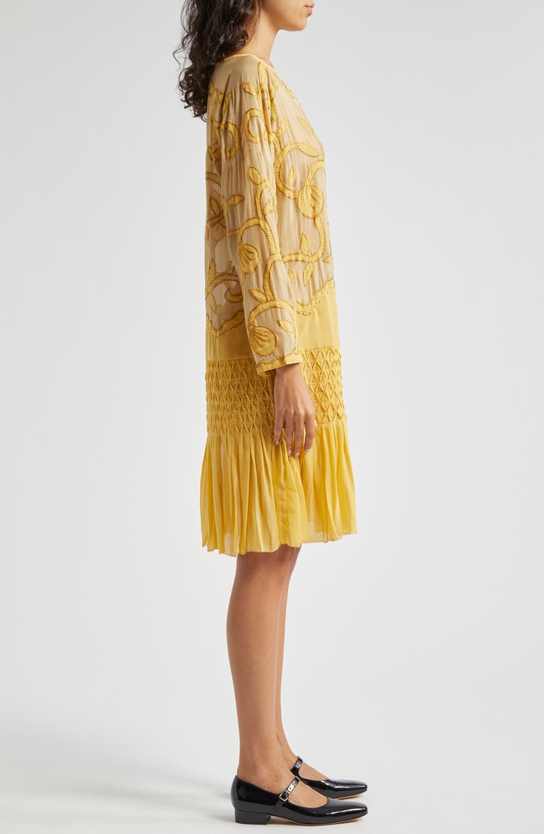 Bode Harlayne Appliqué Long Sleeve Dress, Alternate, color, 