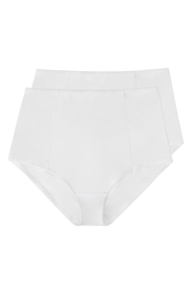 Ellen Tracy 2-Pack Shaping Briefs, Main, color, White