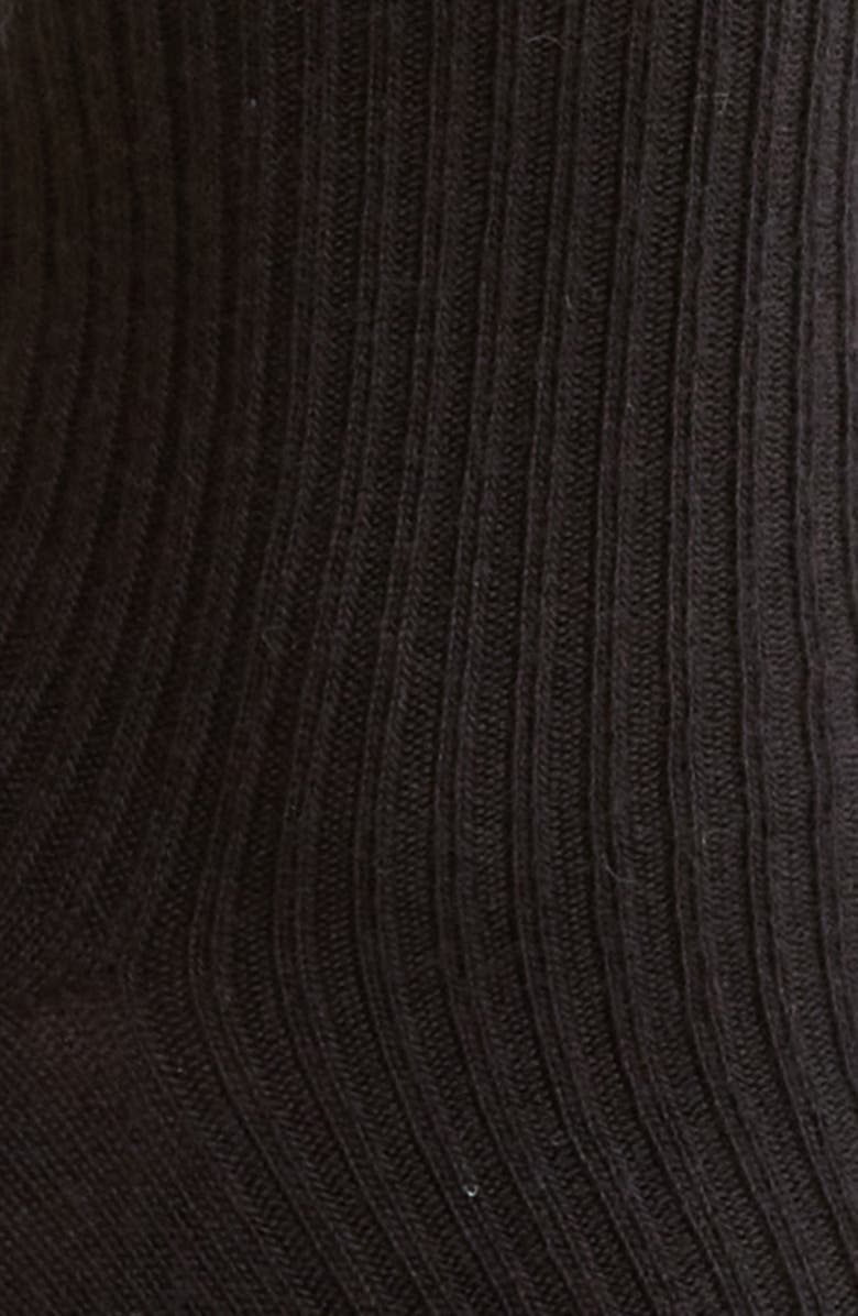 Nordstrom Rib Merino Wool Blend Crew Socks, Alternate, color, Black