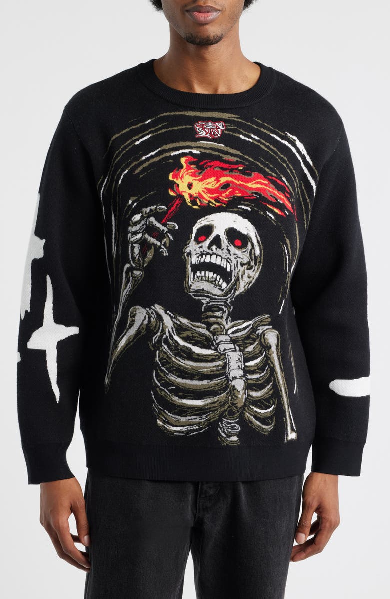 VERYRARE Flame Sweatshirt, Main, color, Black