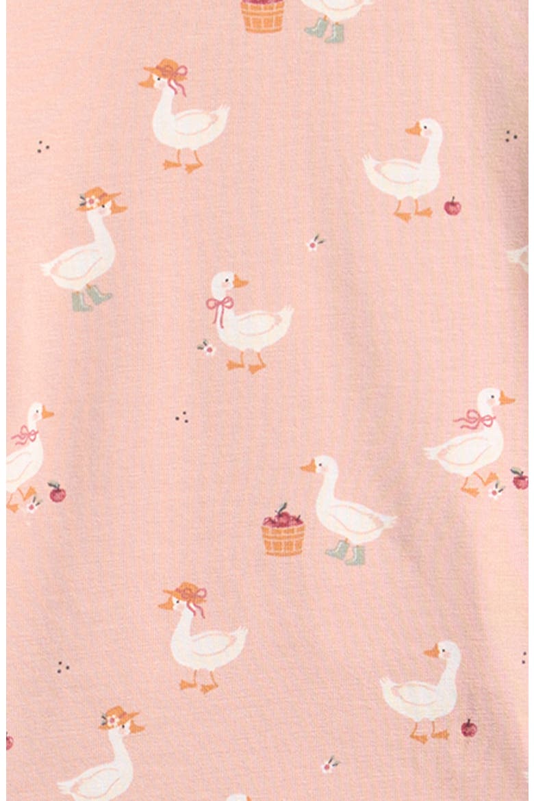Print Fitted Two-Piece Pajamas, Alternate, color, PINK