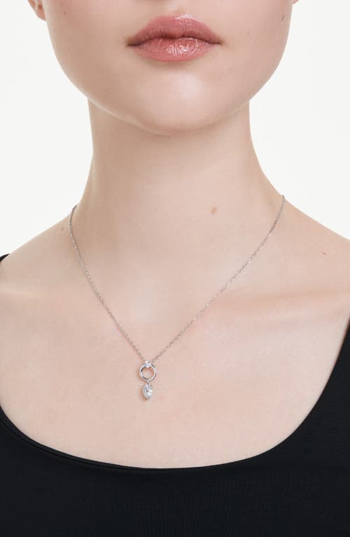 Swarovski Mesmera Pear Cut Pendant Necklace In Metallic