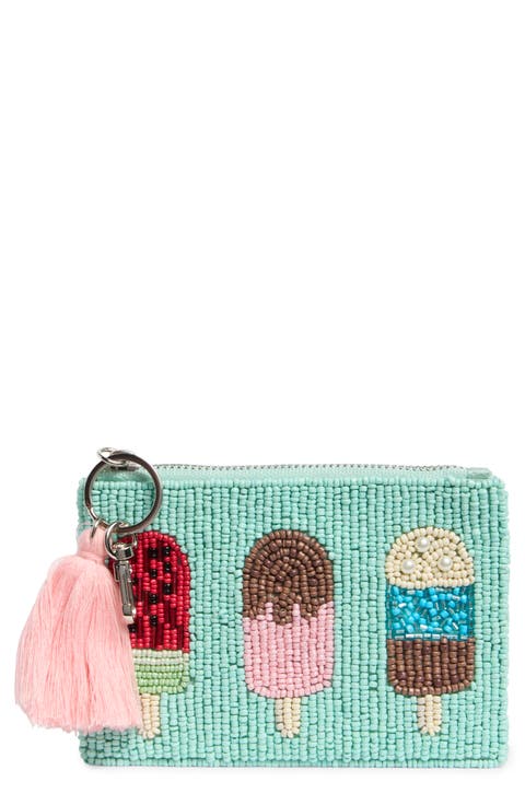 Ice Cream Pops Beaded Coin Pouch