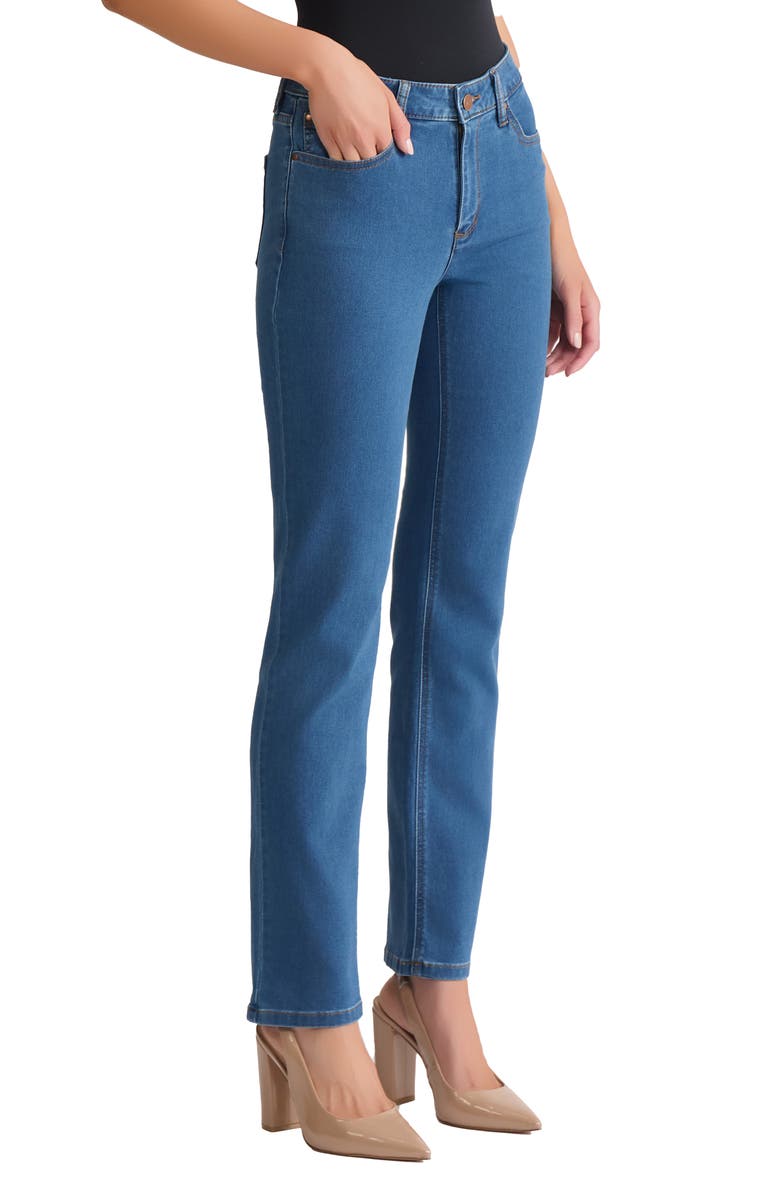 Jones New York Lexington Straight Leg Jeans, Alternate, color, Oasis Wash