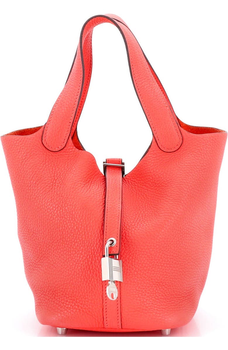 Pre-Owned Hermes Picotin Lock Bag Clemence PM, Main, color, Rose Texas