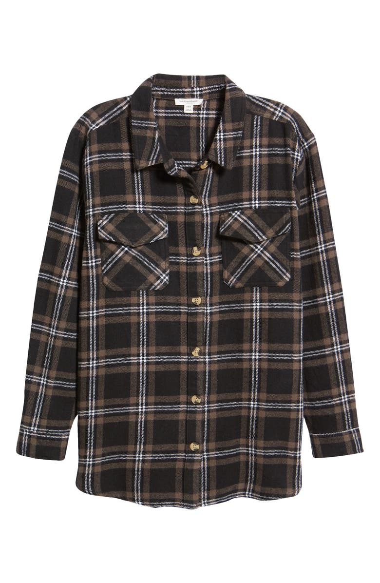 beachlunchlounge Oversize Plaid Cotton Shirt, Alternate, color, 
