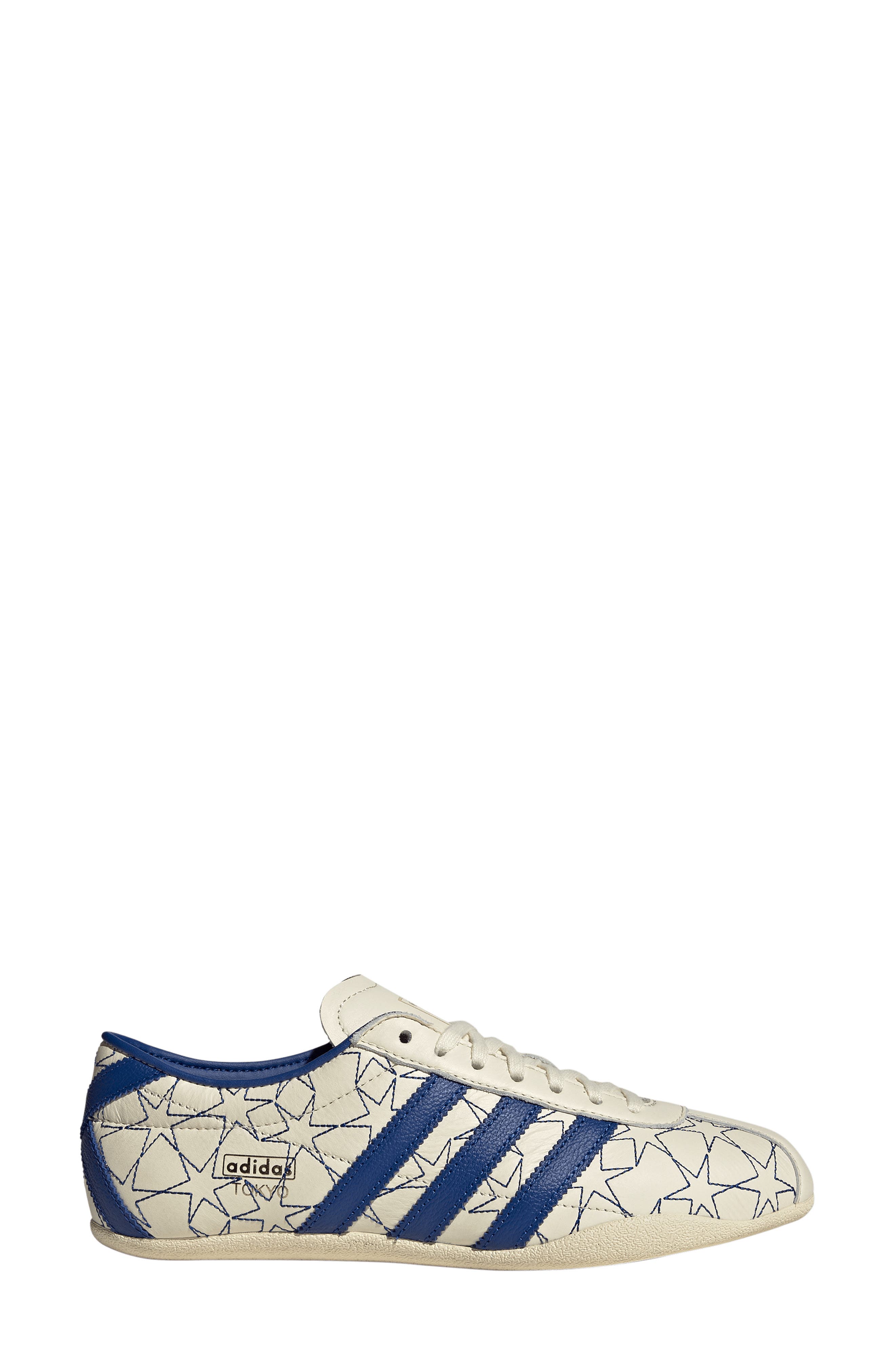adidas Tokyo Embroidered Low Top Sneaker, Alternate, color, Cream White/ Royal/ Gold