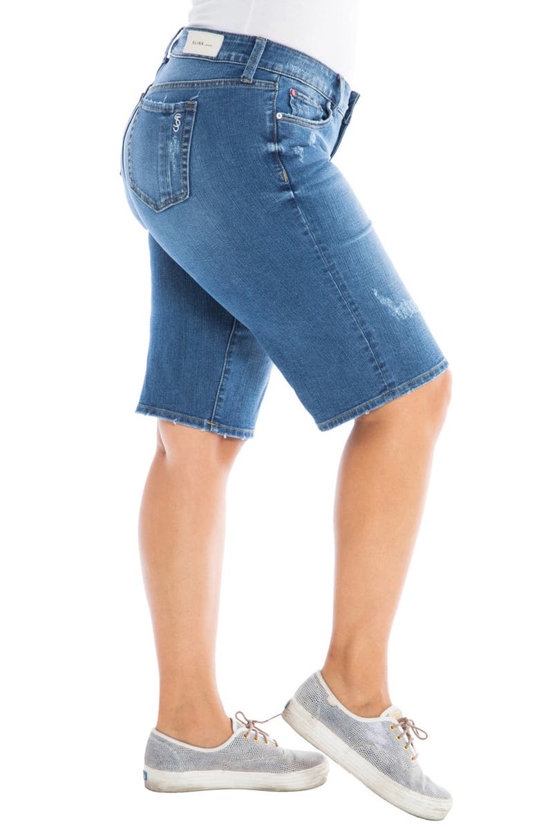 SLINK Jeans Denim Bermuda Shorts, Alternate, color, Frances