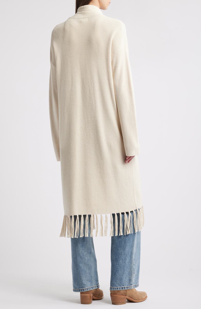 Treasure & Bond Fringe Long Open Front Cardigan, Alternate, color,