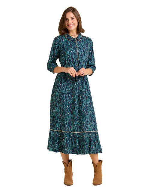 Skye 3/4 Sleeve Shirt Midi Dress